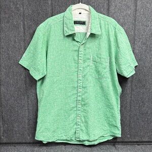 Fire and Ice Men's Casual Green Button-Down Shirt